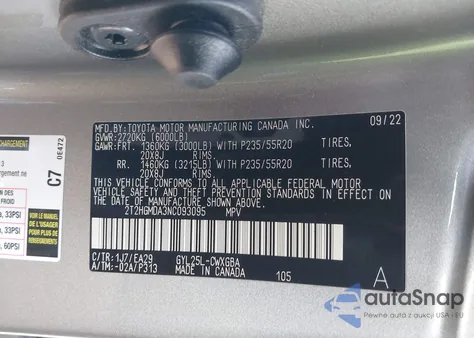 2022 Lexus Rx 450H from USA, damaged, VIN 2T2HGMDA3NC093095